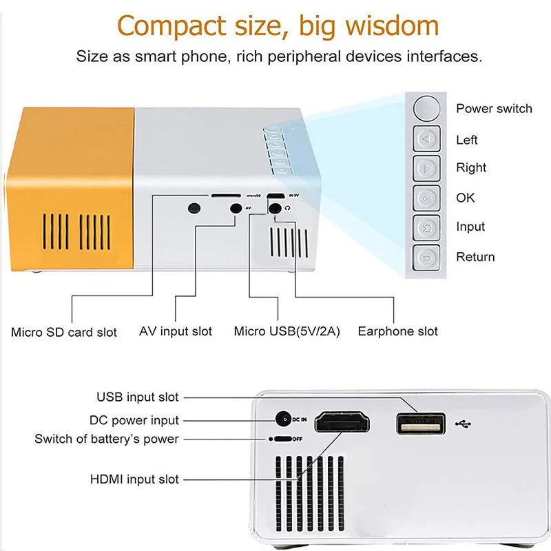 Mini Portable LED Projector